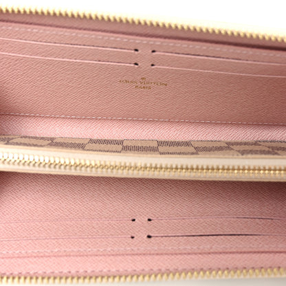 Louis Vuitton Damier Azur Clemence Wallet Rose Ballerine 5 of 7