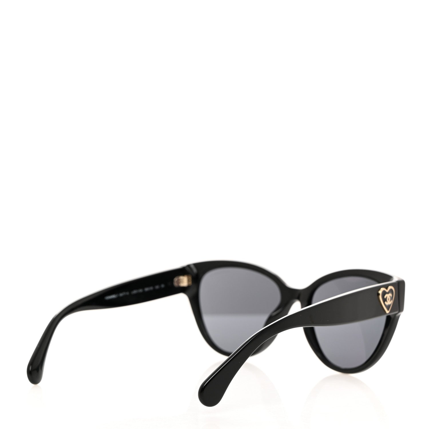 Chanel Acetate Enamel Heart Butterfly Sunglasses 5477-A Black 4 of 8