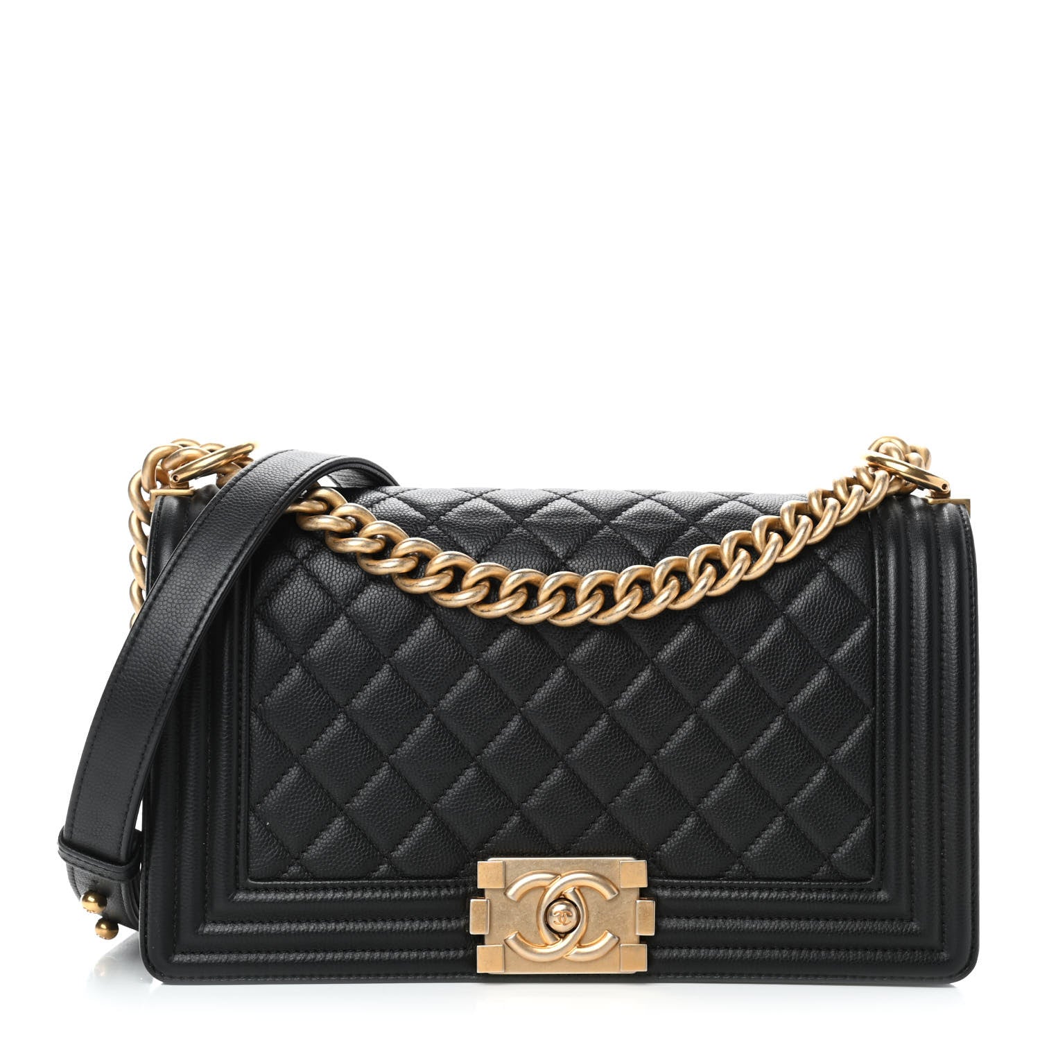 Chanel Caviar Quilted Medium Boy Flap Black 1 of 12