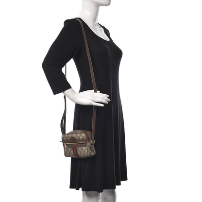 Gucci GG Supreme Monogram Web Mini Ophidia Shoulder Bag Brown 2 of 10