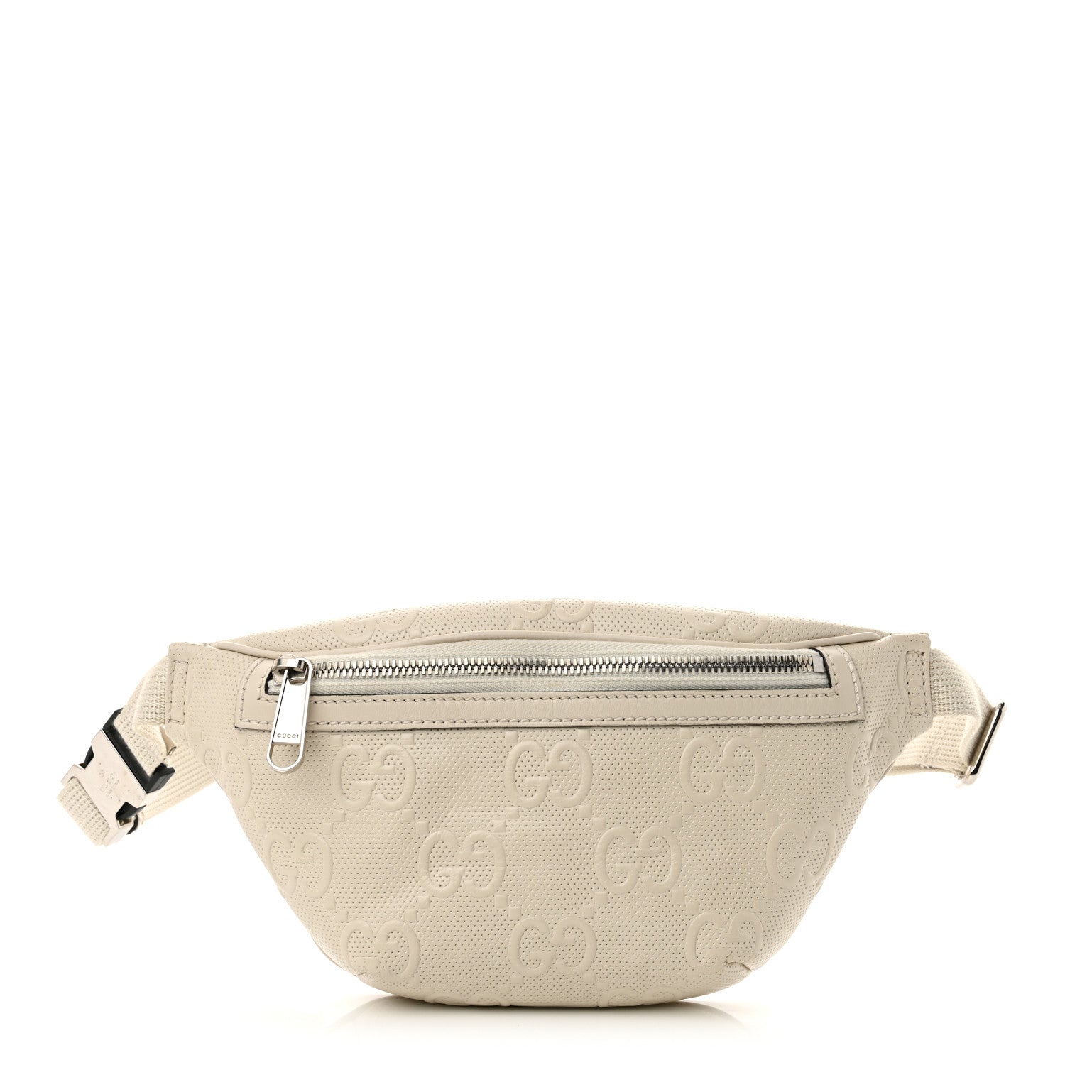 Gucci Calfskin GG Tennis Embossed Belt Bag Mystic White 1 of 11