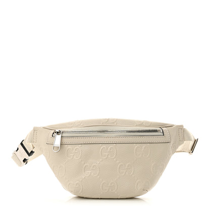 Gucci Calfskin GG Tennis Embossed Belt Bag Mystic White 1 of 11