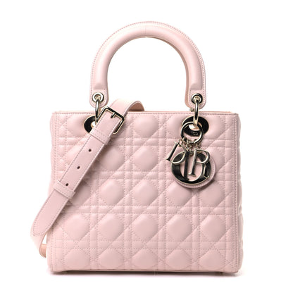 Christian Dior Lambskin Cannage Medium Lady Dior Light Pink 1 of 5