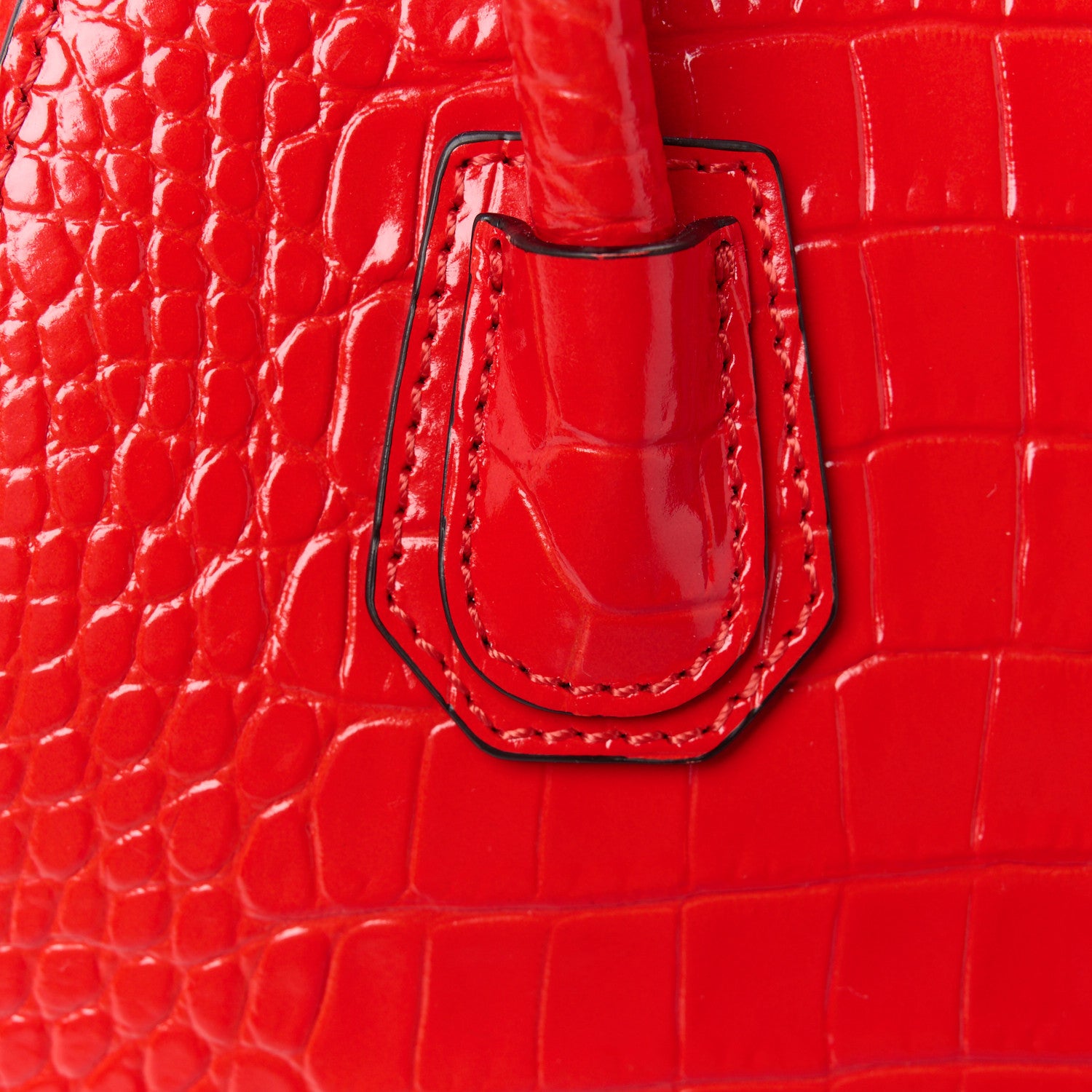Givenchy Calfskin Crocodile Embossed Mini Antigona Red 13 of 15