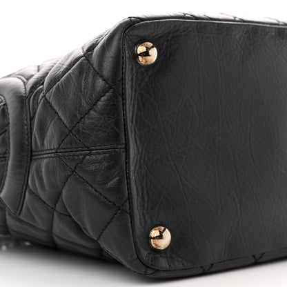 Chanel Aged Calfskin Quilted Large Cotton Club Tote Black 9 of 10