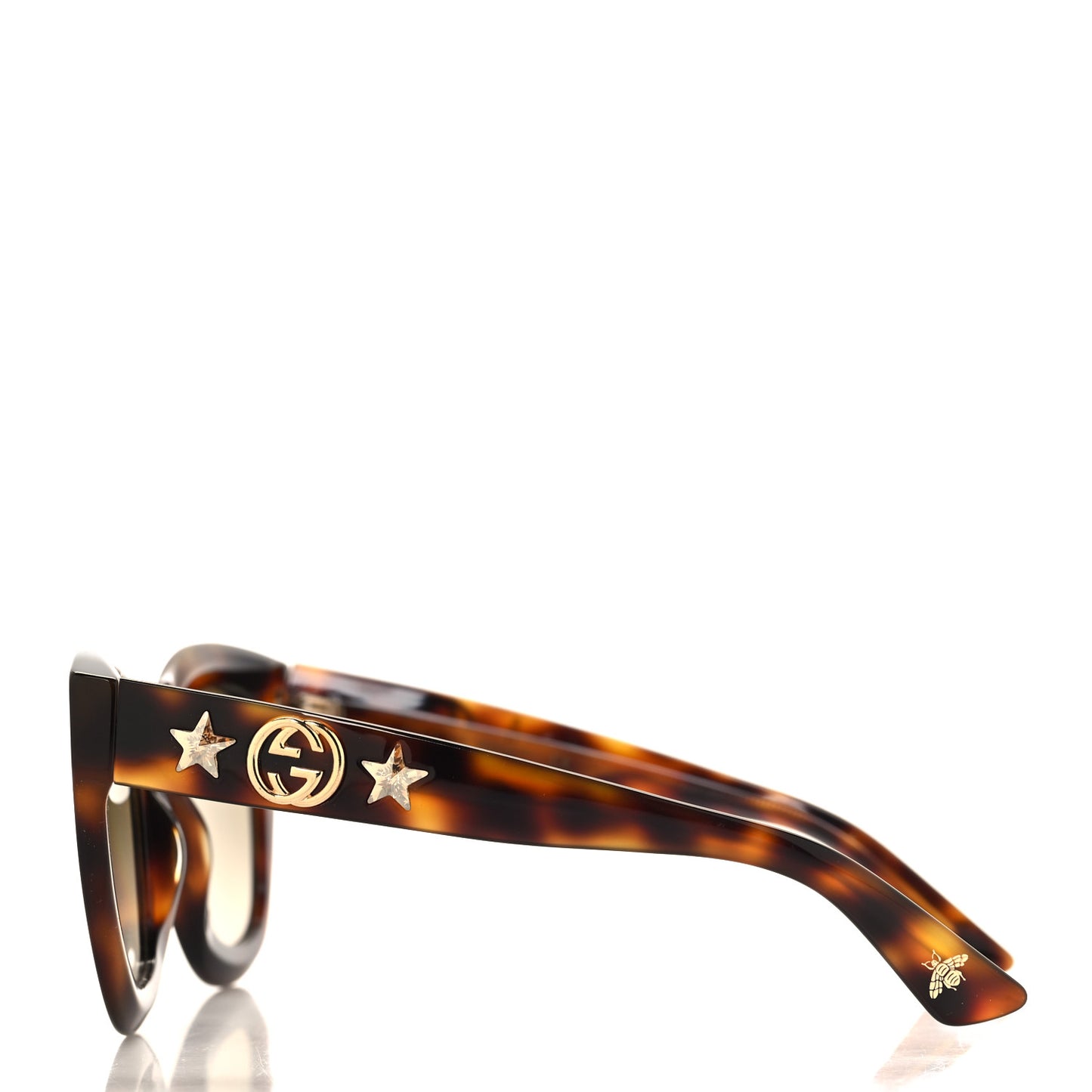 Round Frame Star Sunglasses GG0208S Tortoise