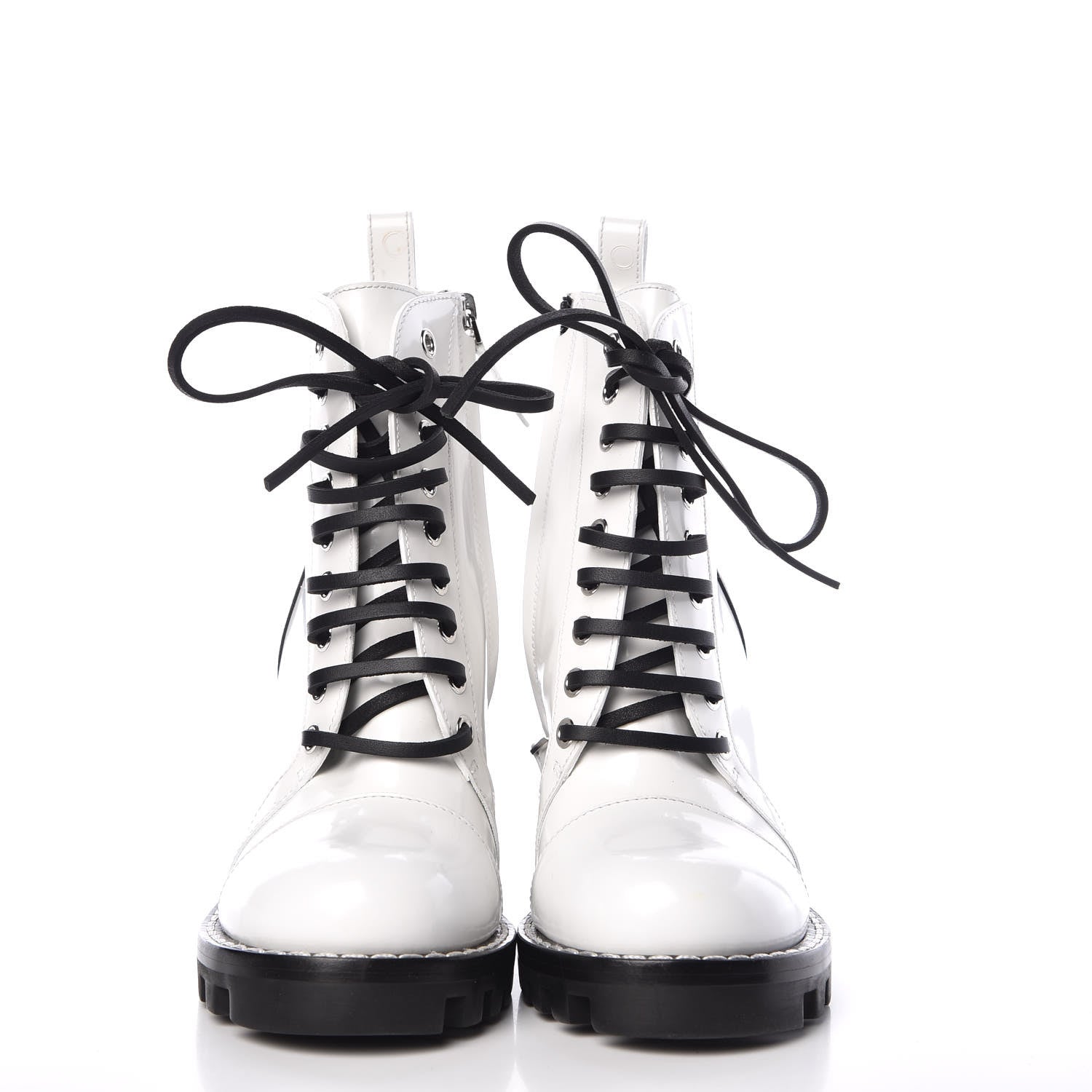 Louis Vuitton Patent Calfskin Star Trail Ankle Boots 36 White 2 of 7