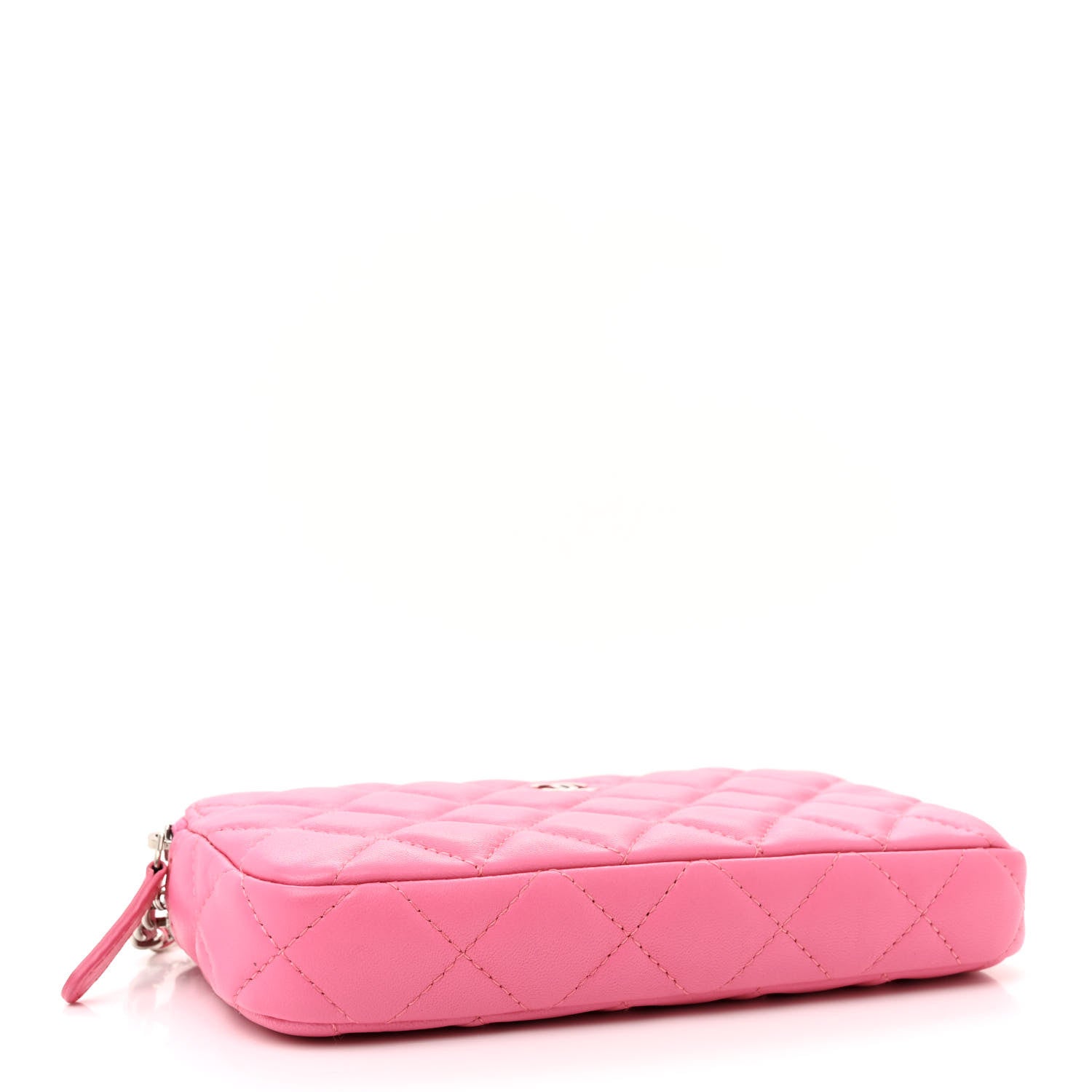 Chanel Lambskin Quilted Small Clutch With Chain Pink 4 of 12