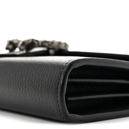 Gucci Calfskin Mini Dionysus Chain Wallet Black Black 12 of 16