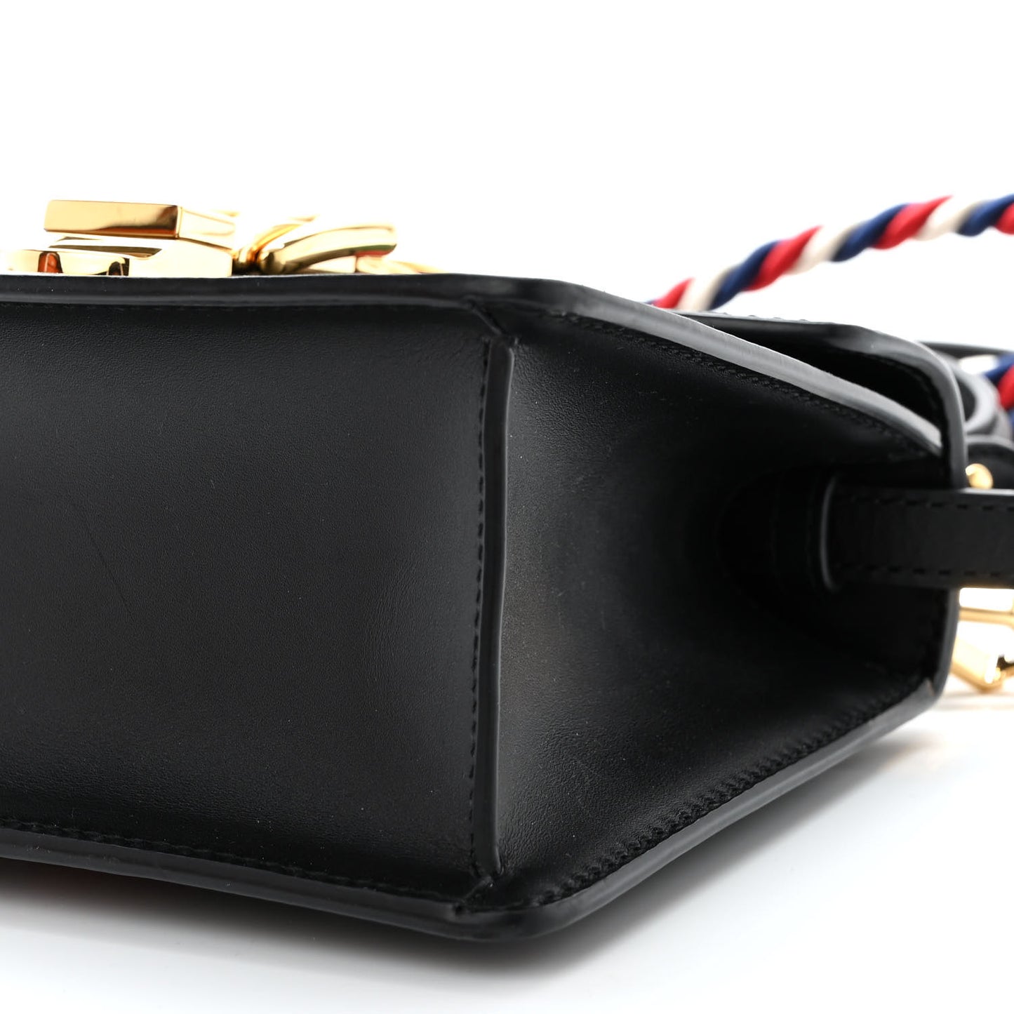 Calfskin Mini Sylvie Top Handle Bag Black