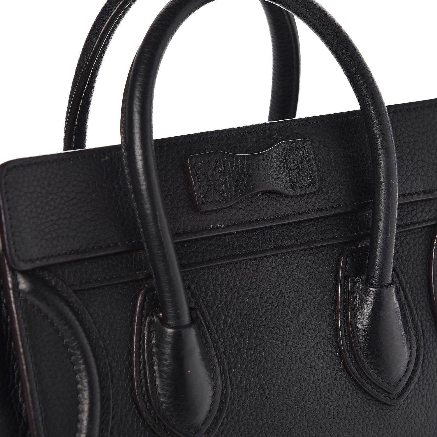 Celine Drummed Calfskin Nano Luggage Black 16 of 16