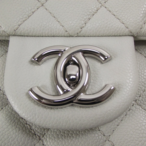 Caviar Jumbo Flap White