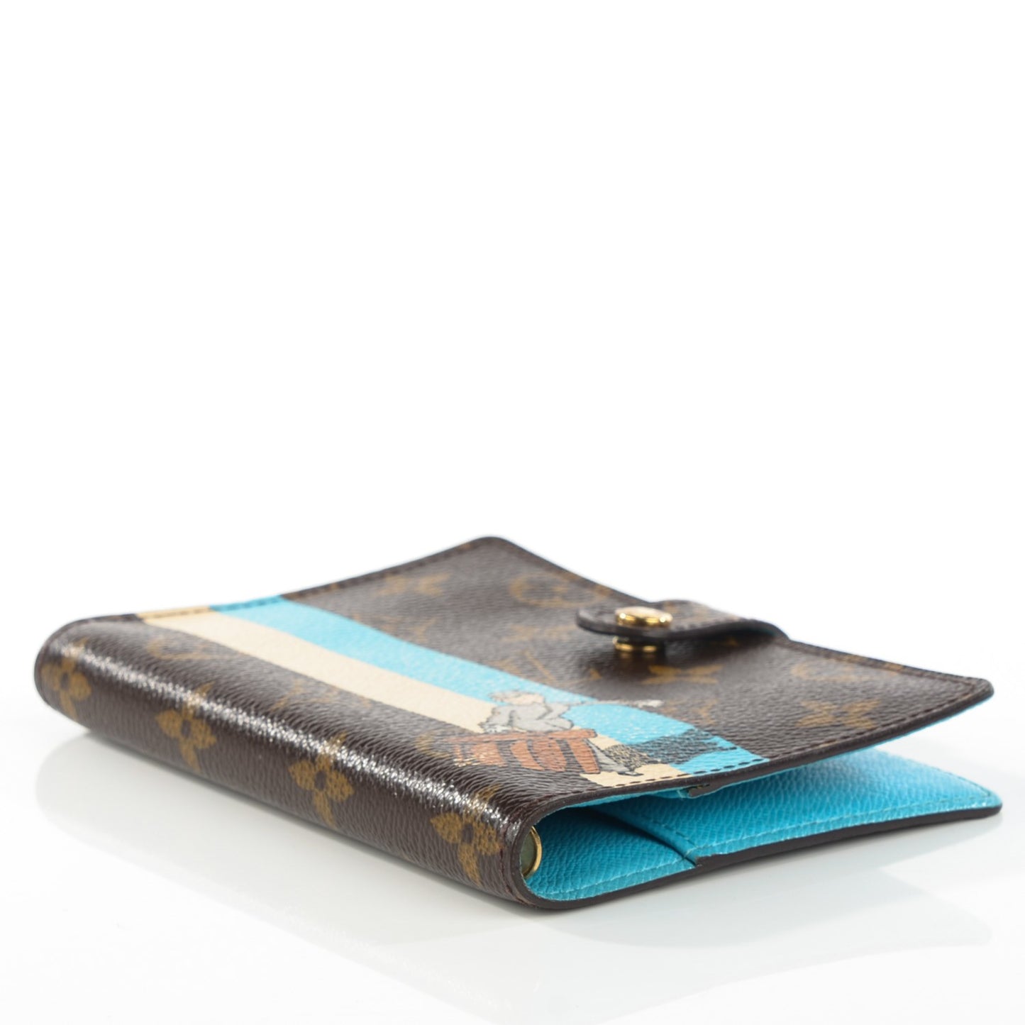 Monogram Groom Small Ring Agenda Cover Blue