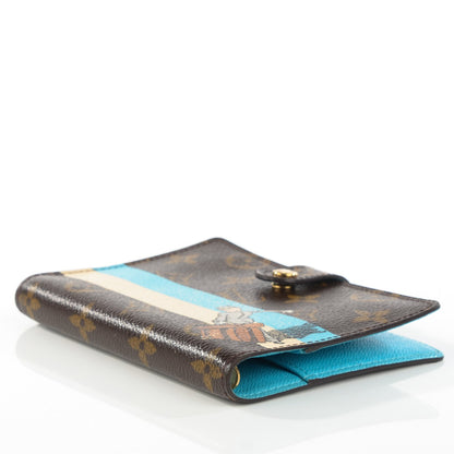 Louis Vuitton Monogram Groom Small Ring Agenda Cover Blue 4 of 7