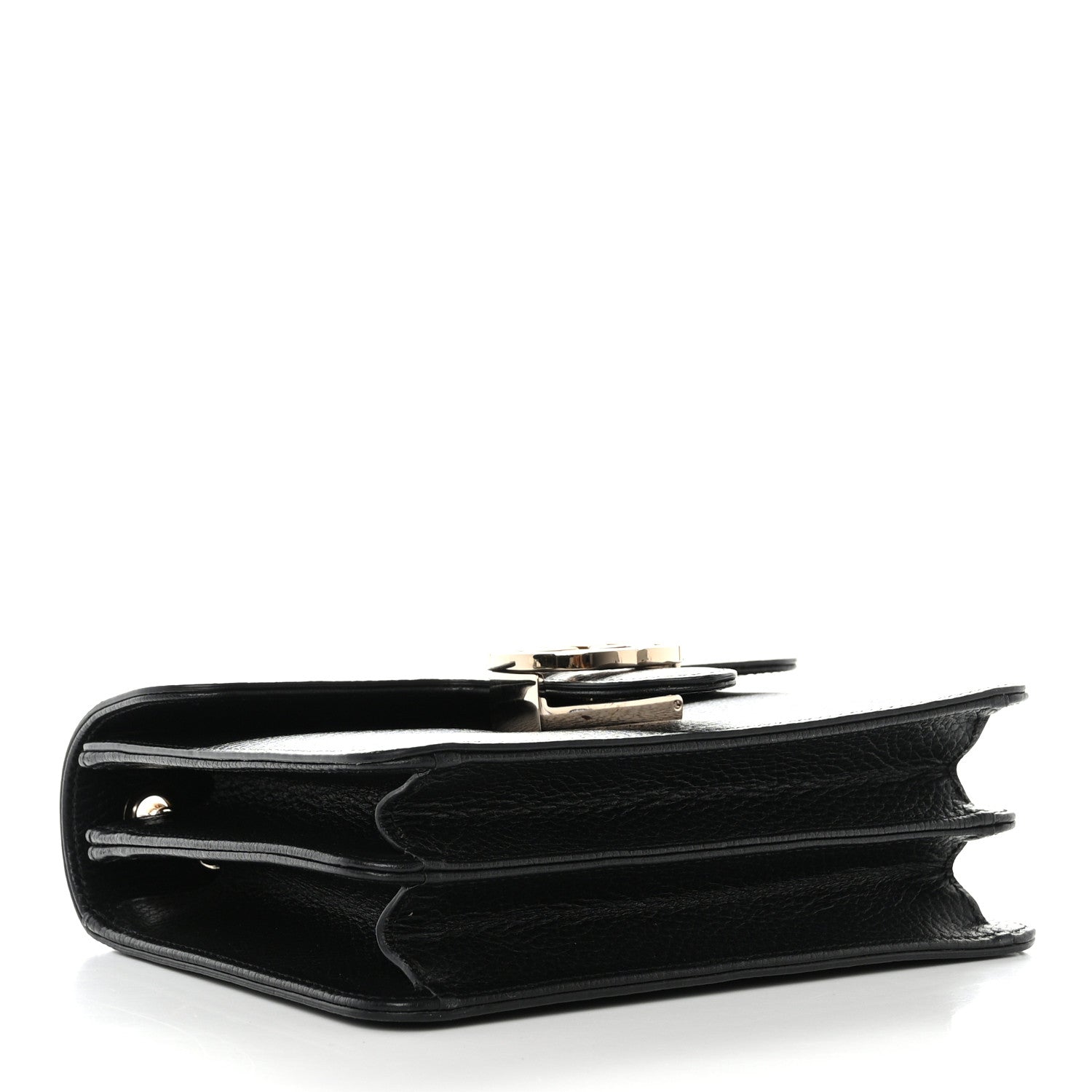 Gucci Dollar Calfskin Small Interlocking G Shoulder Bag Black 4 of 11