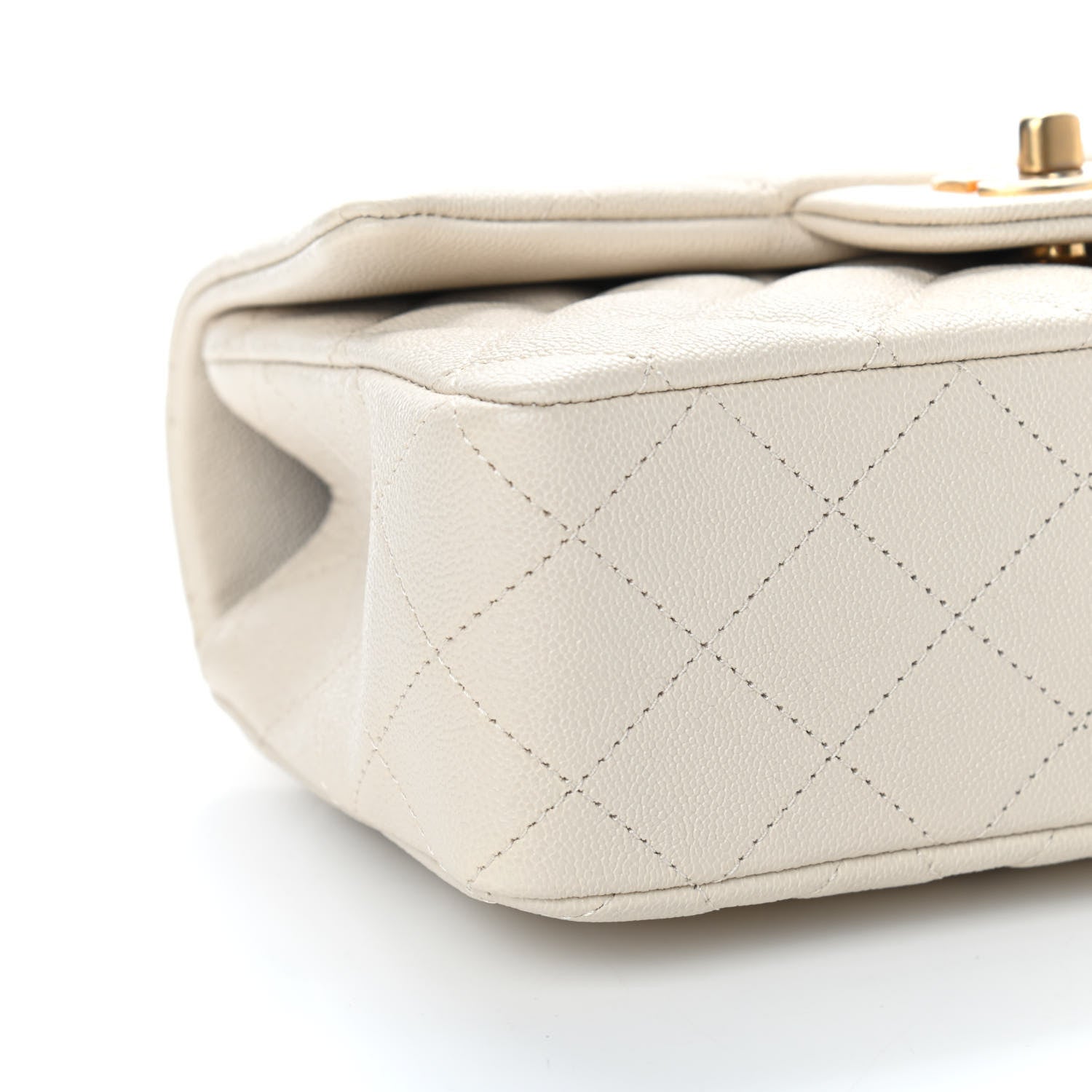 Chanel Caviar Quilted Mini Top Handle Rectangular Flap Beige 7 of 8
