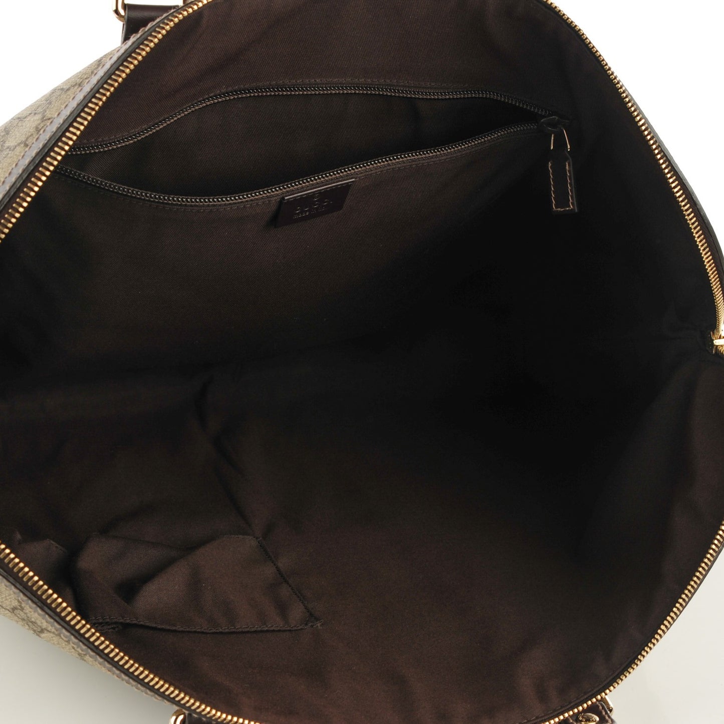 GG Plus Monogram Double Handle Briefcase Dark Brown