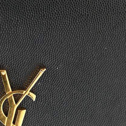 Saint Laurent Grain De Poudre Medium Classic Monogram Kate Satchel Black 12 of 12