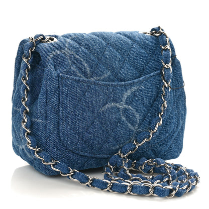 Chanel Denim CC Quilted Mini Square Flap Blue 3 of 8