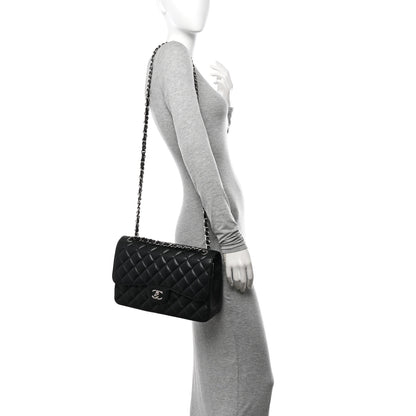 Chanel Caviar Quilted Jumbo Double Flap Black 2 of 13