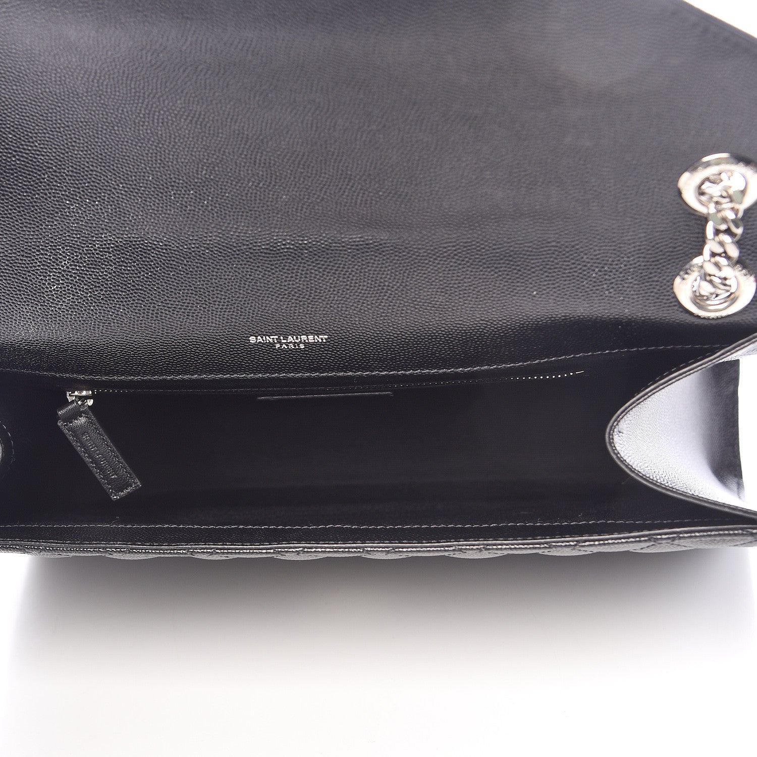 Saint Laurent Grain De Poudre Large Tri-Quilt Monogram Satchel Black 5 of 10
