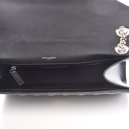 Saint Laurent Grain De Poudre Large Tri-Quilt Monogram Satchel Black 5 of 10