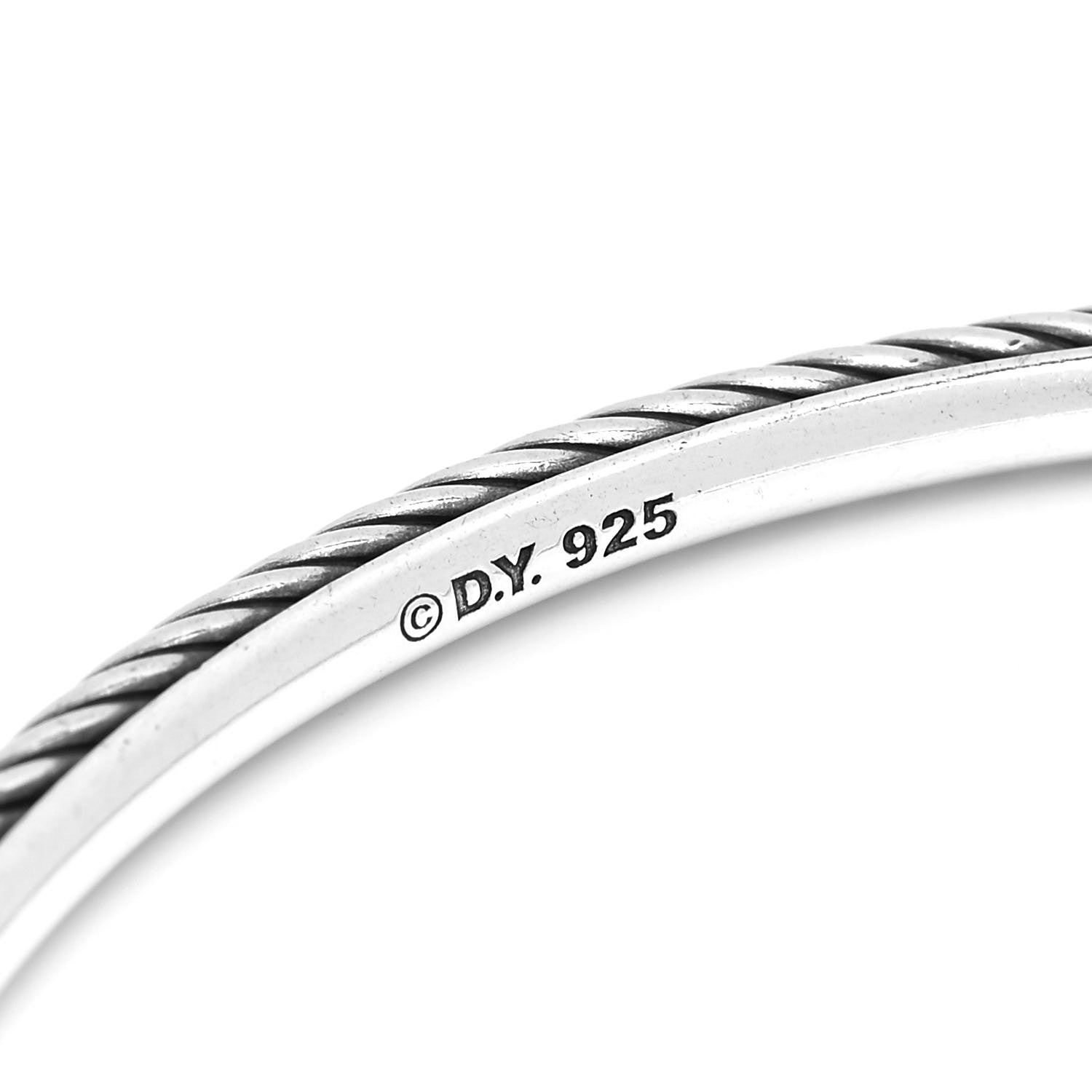 David Yurman Sterling Silver 2.5mm Cable Classics Bangle Bracelet 5 of 5
