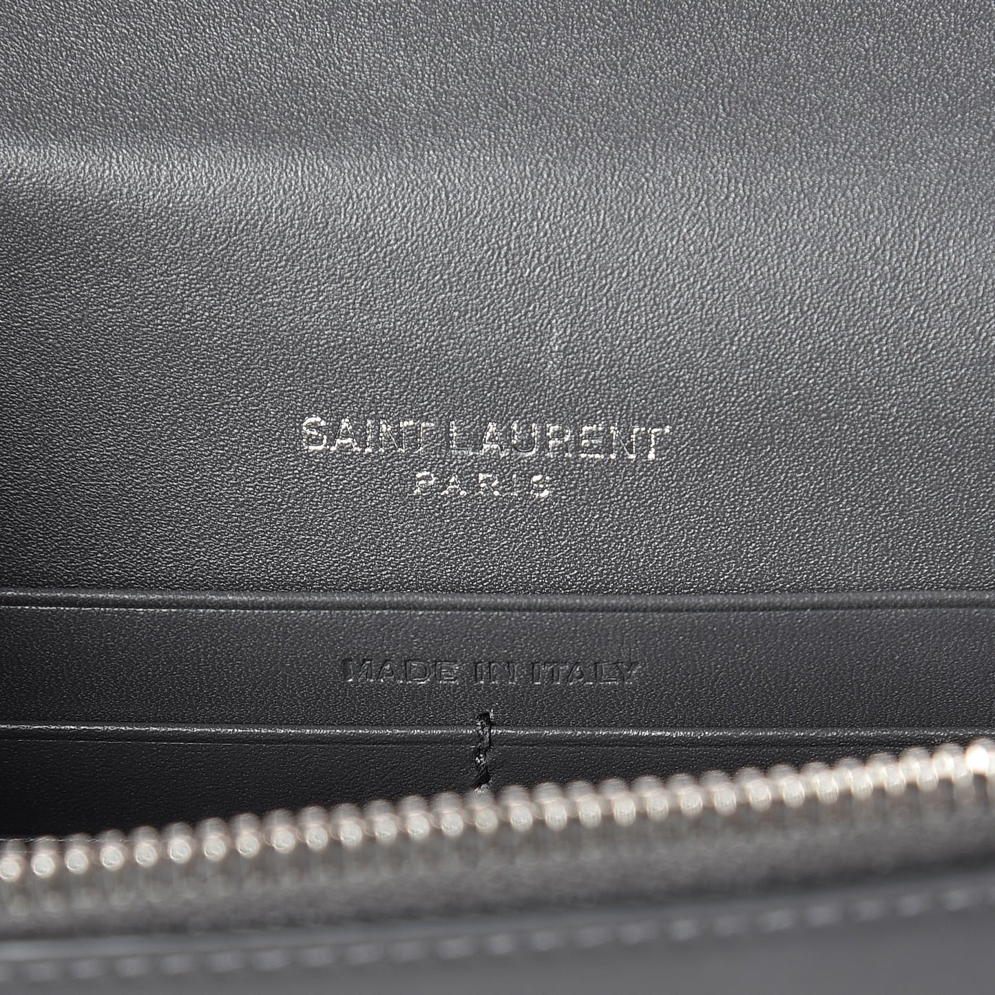 Smooth Calfskin Classic Monogram Kate Tassel Chain Wallet Asphalt
