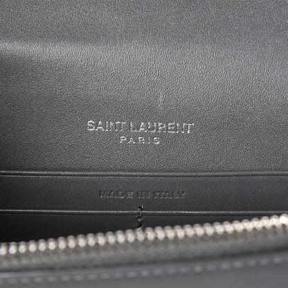 Saint Laurent Smooth Calfskin Classic Monogram Kate Tassel Chain Wallet Asphalt 6 of 8
