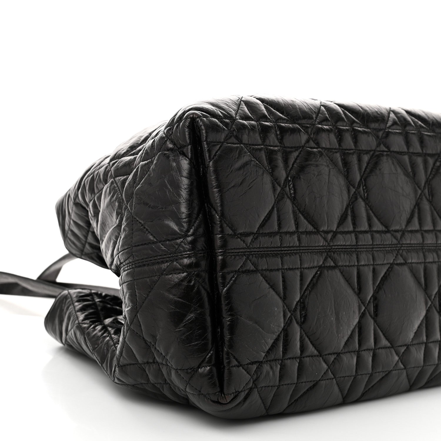 Christian Dior Crinkled Calfskin Macrocannage Large Toujours Black 10 of 12