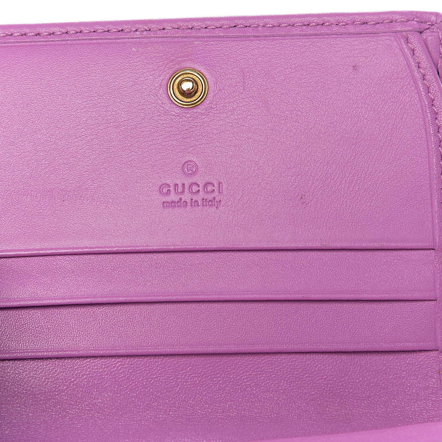 Calfskin Matelasse GG Marmont Card Case Candy Mousse
