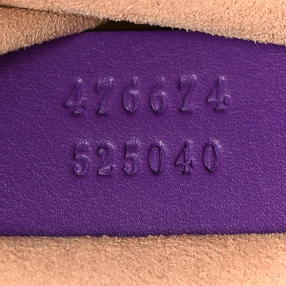 Gucci Calfskin Matelasse Sylvie Web GG Marmont Bucket Bag Purple 7 of 10