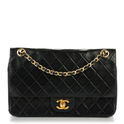 Chanel Lambskin Quilted Medium Double Flap Black 1 of 7