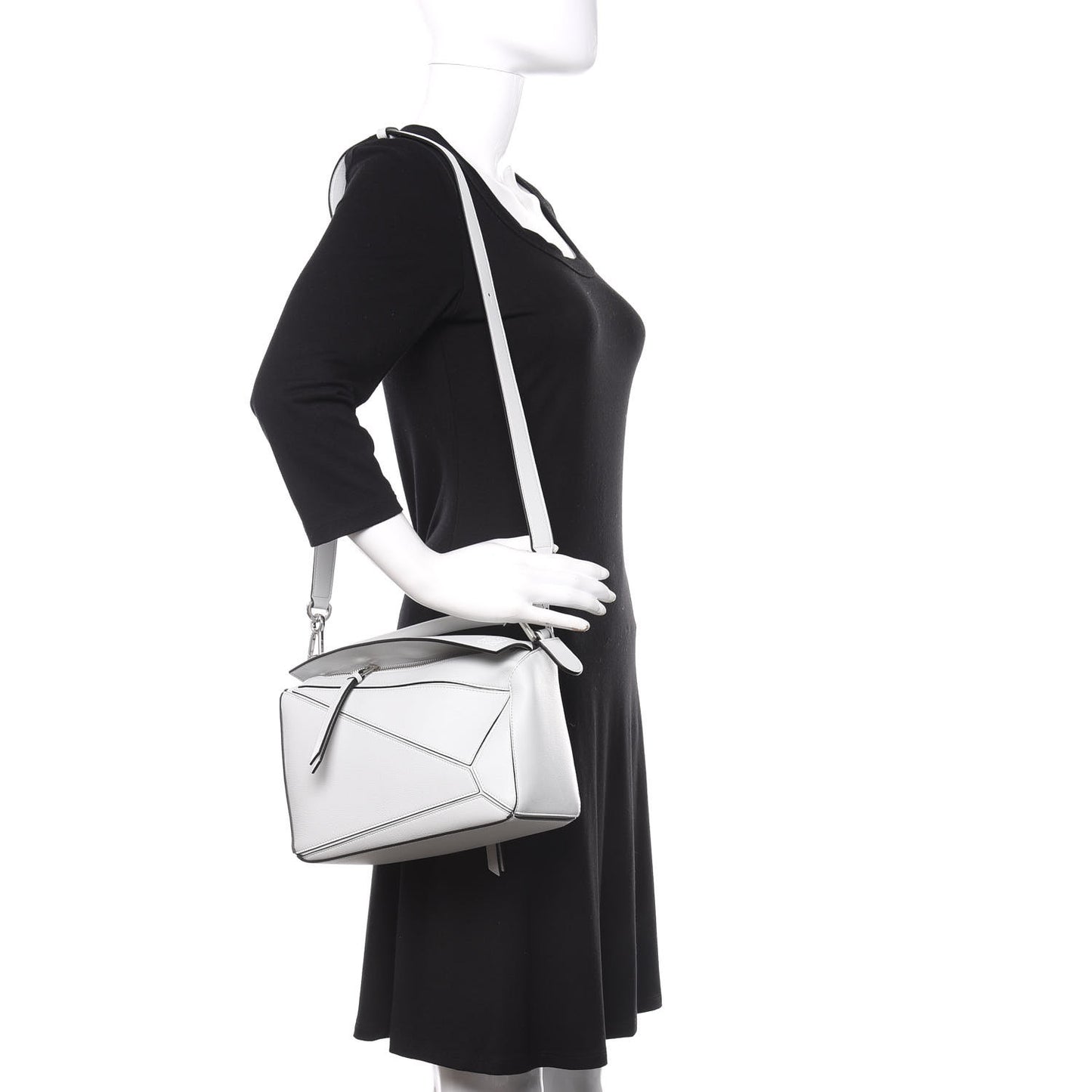 Calfskin Small Puzzle Bag Kaolin