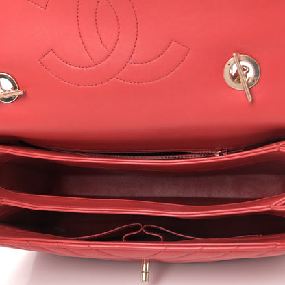 Chanel Lambskin Chevron Quilted Medium Trendy CC Dual Handle Flap Bag Red 4 of 6