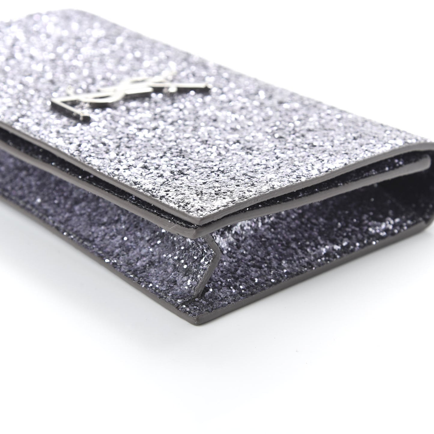 Glitter Classic Kate Monogram Clutch Sunset Grey