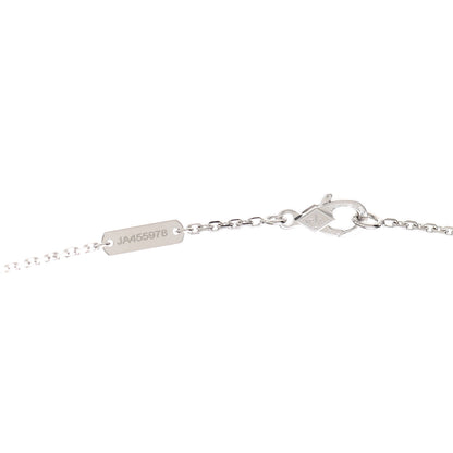 Van Cleef & Arpels 18K White Gold Mother of Pearl Vintage Alhambra Pendant Necklace 4 of 7