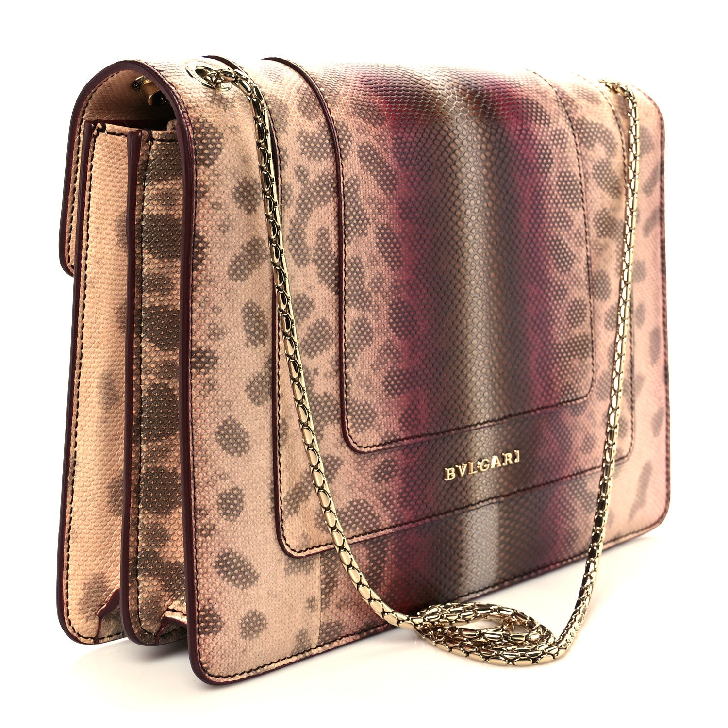 Bulgari Karung Serpenti Forever Crossbody Burgundy 4 of 12