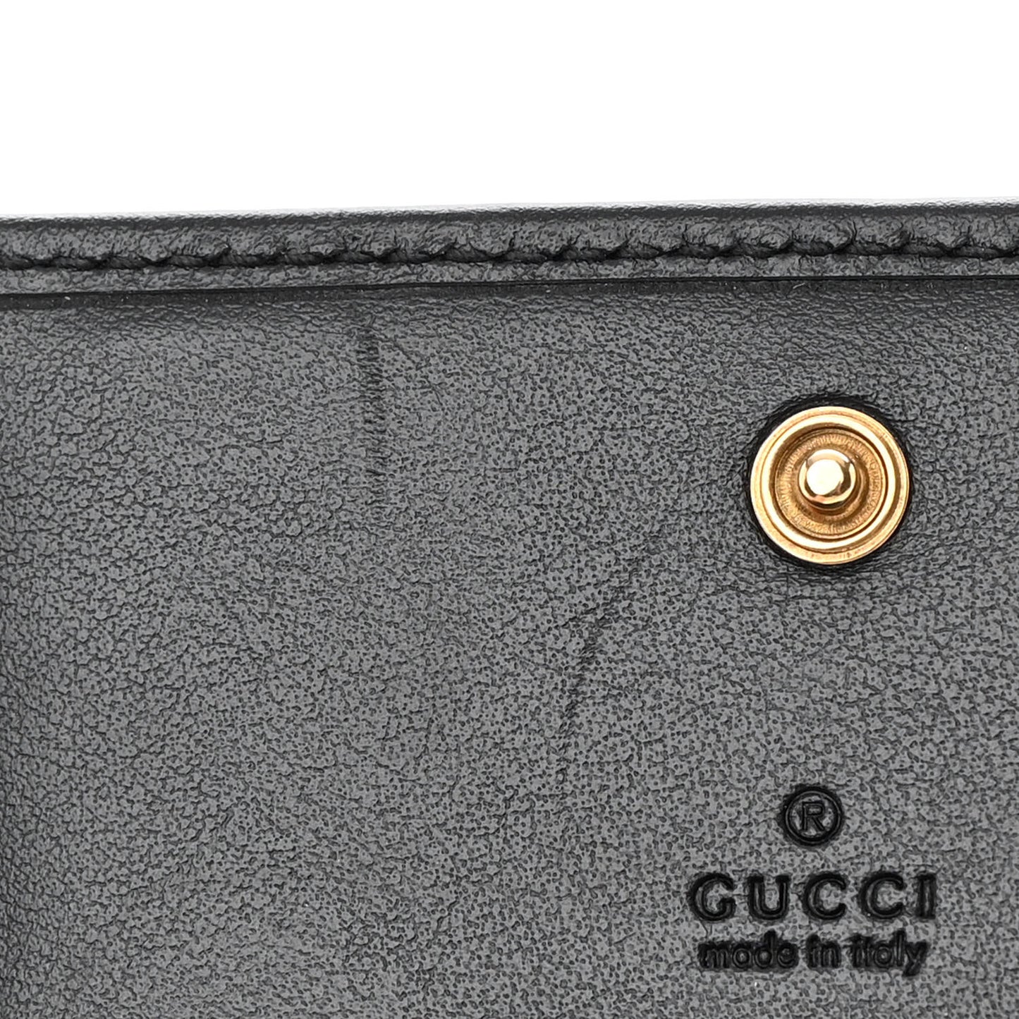 Calfskin Matelasse GG Marmont Card Case Wallet Black