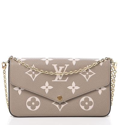 Louis Vuitton Empreinte Monogram Giant Felicie Pochette Tourterelle Creme 1 of 13