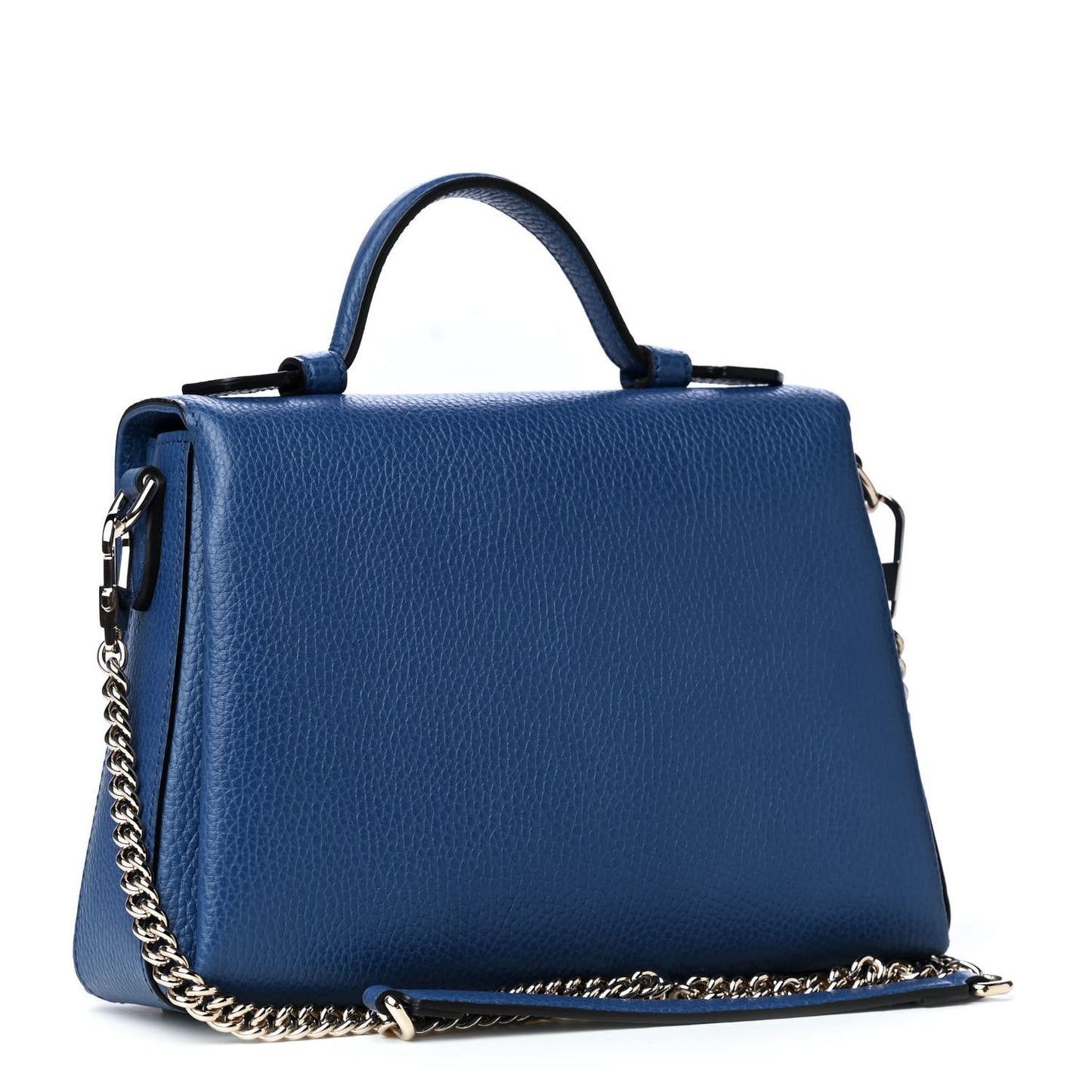 Dollar Calfskin Interlocking G Top Handle Shoulder Bag Caspian