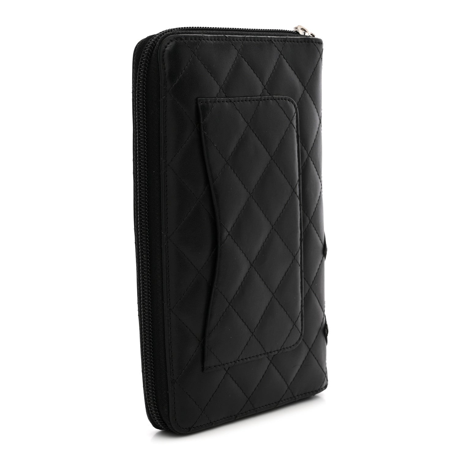 Chanel Calfskin Cambon Zip Around Organizer Wallet Black 1942408