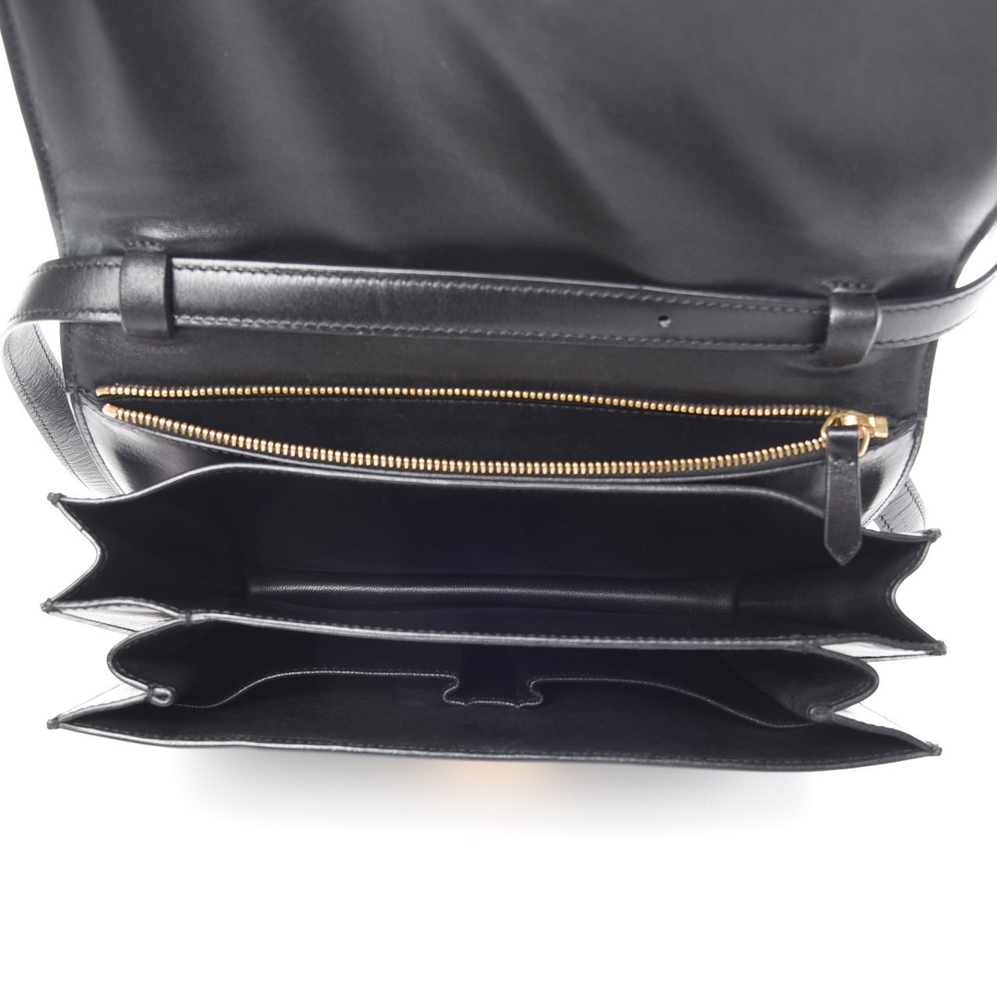 Box Calfskin Medium Classic Box Flap Bag Black