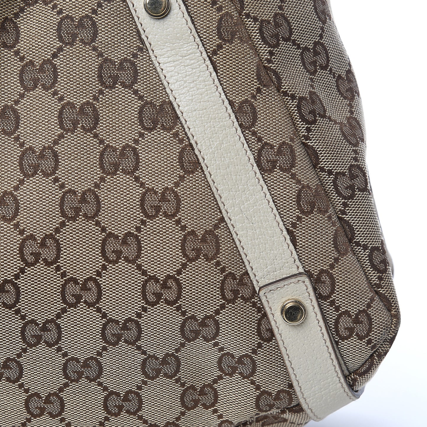 Monogram Medium Abbey Shoulder Bag Off White