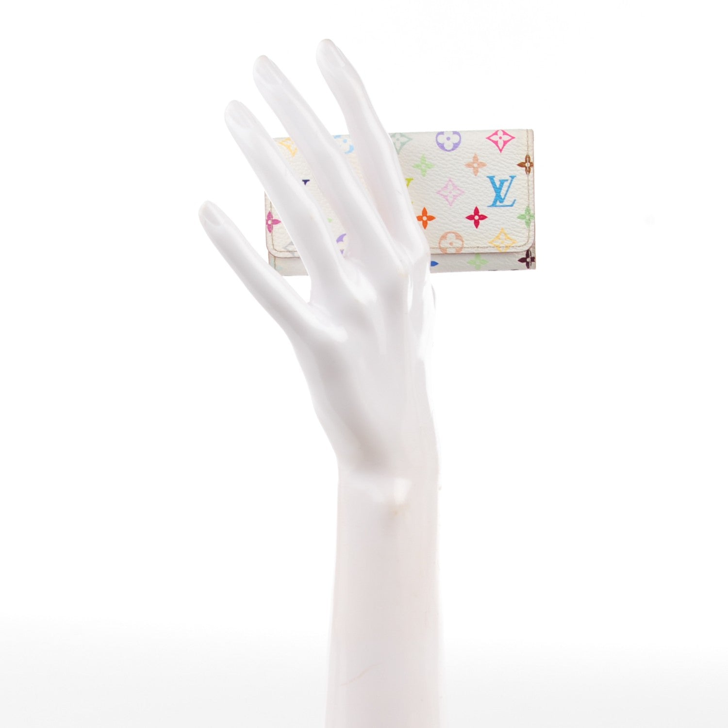 Louis Vuitton Monogram Multicolor Multicles 4 Key Holder White Litchi 2 of 8