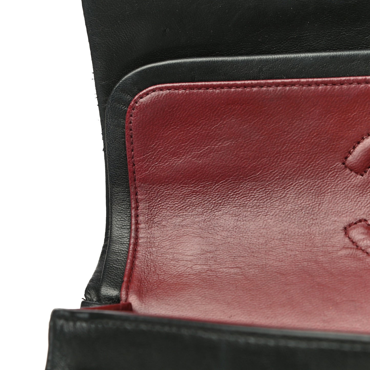 Lambskin Quilted Small Double Flap Black