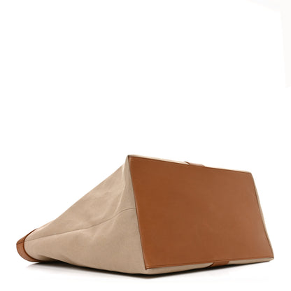 Saint Laurent Canvas Calfskin Y Tote Desert Dust Brick 4 of 10