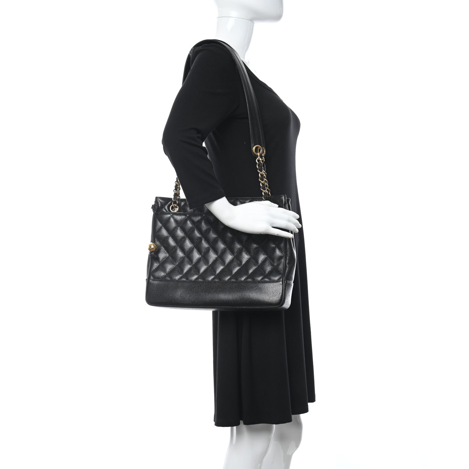 Chanel Caviar Quilted Shoulder Bag Black 2 of 12