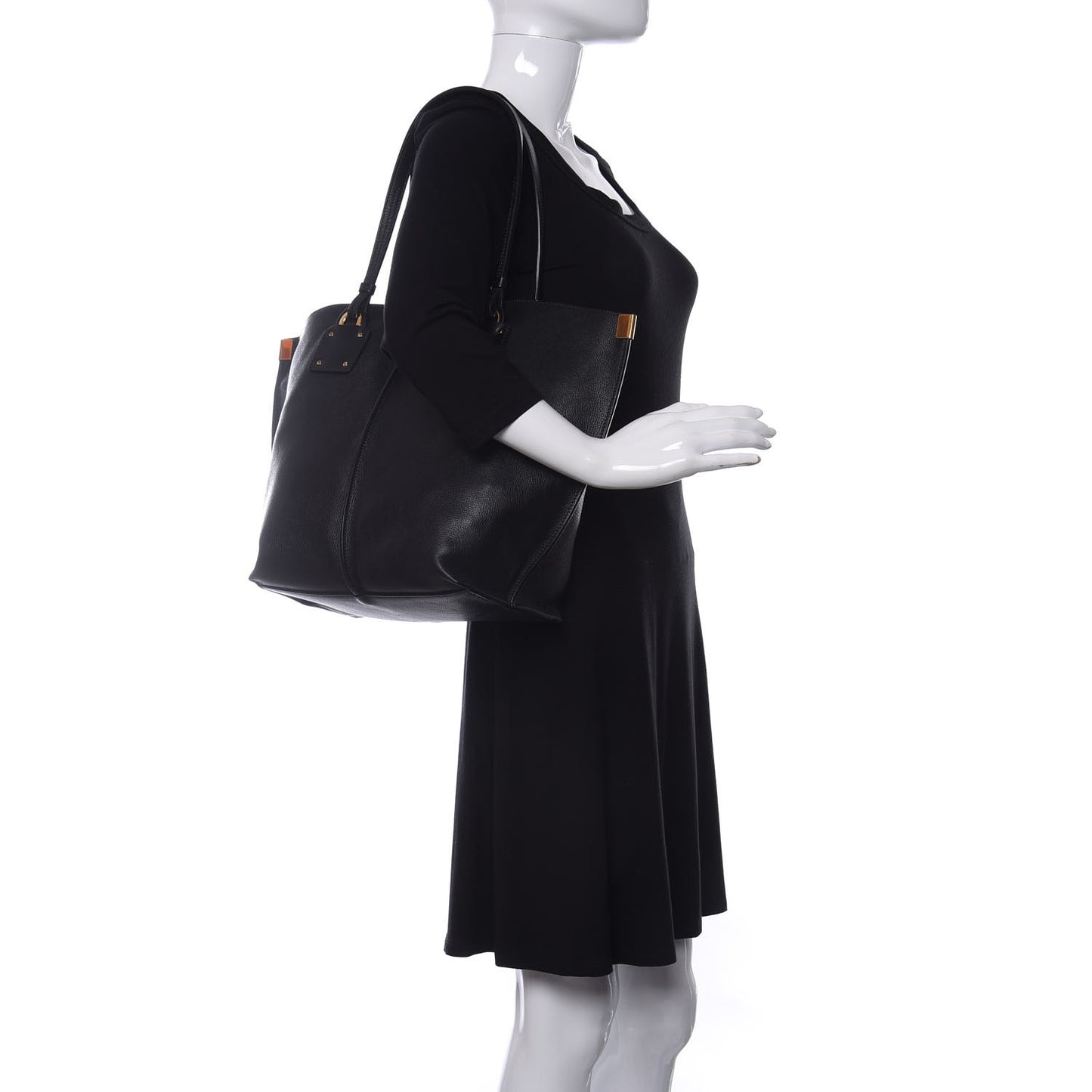 Smooth Calfskin Medium Vick Tote Black