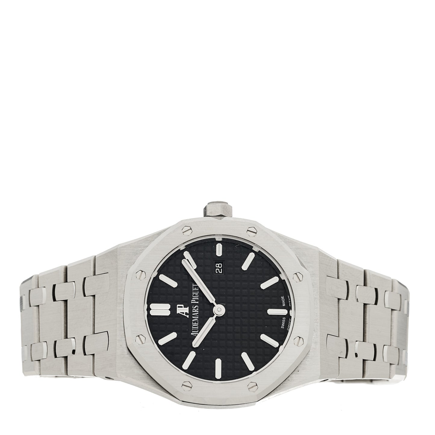 Stainless Steel 33mm Royal Oak Quartz Watch Black 67650ST.OO.1261ST.01